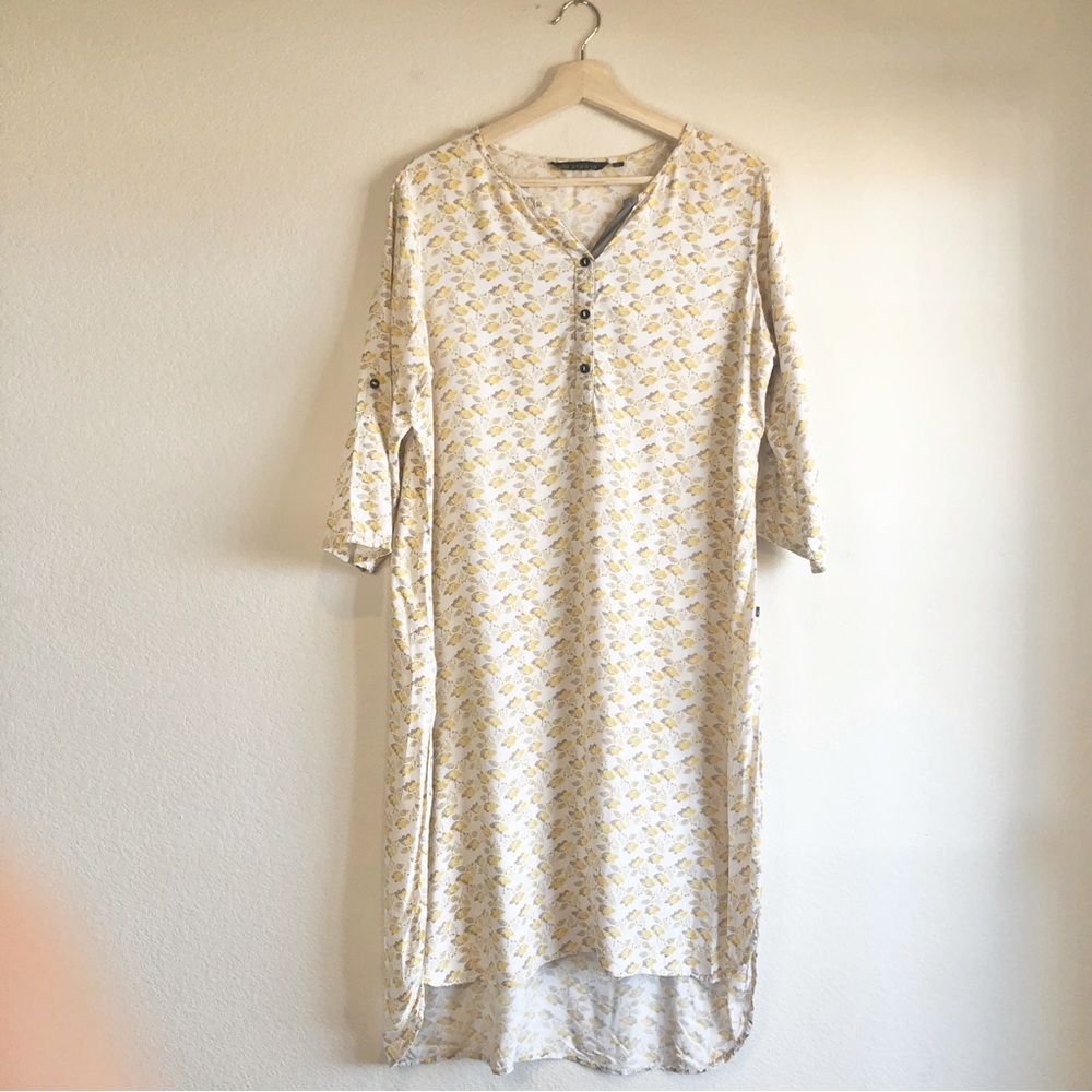 avaasa Floral Yellow Tunic, XL